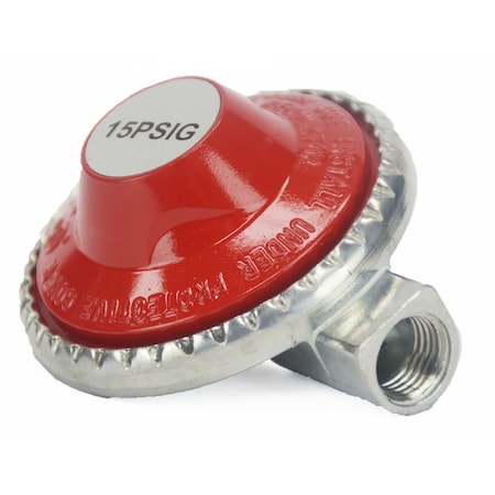 Hot Max 15 PSI Fixed High Pressure Propane Regulator, 1/4" NPT In/Out 24215